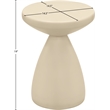 Meridian Furniture Anika Cream Iron Side Table