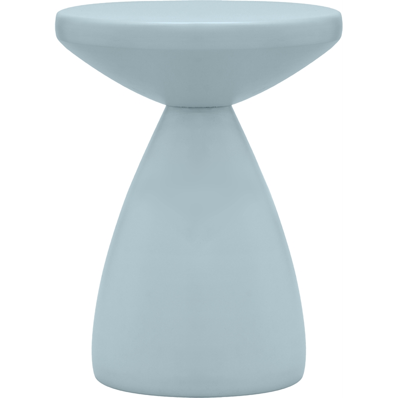 meridian furniture anika light blue iron side table