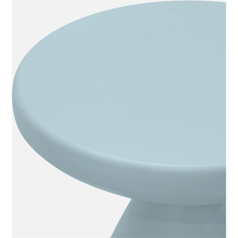 meridian furniture anika light blue iron side table