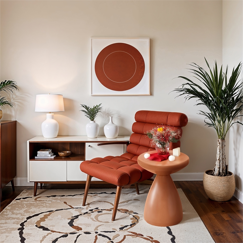 Meridian Furniture Anika Salmon Iron Side Table