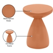 Meridian Furniture Anika Salmon Iron Side Table