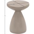 Meridian Furniture Anika Taupe Iron Side Table