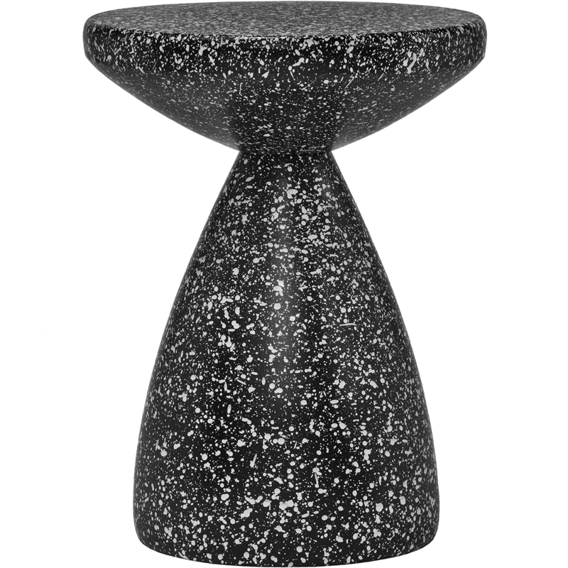 Meridian Furniture Anika Black Iron Terrazzo Side Table