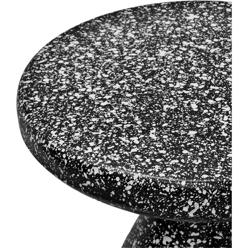 Meridian Furniture Anika Black Iron Terrazzo Side Table