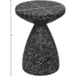Meridian Furniture Anika Black Iron Terrazzo Side Table