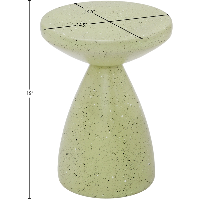 Meridian Furniture Anika Green Iron Terrazzo Side Table