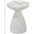 Meridian Furniture Anika White Iron Terrazzo Side Table