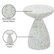 Meridian Furniture Anika White Iron Terrazzo Side Table