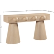 Meridian Furniture Bracciano Natural Oak Veneer Console Table