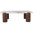 Meridian Furniture Campania Cream Marble Coffee Table