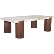 Meridian Furniture Campania Cream Marble Coffee Table