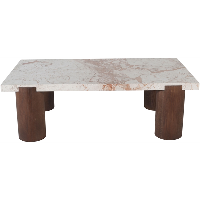 Meridian Furniture Campania Cream Marble Coffee Table