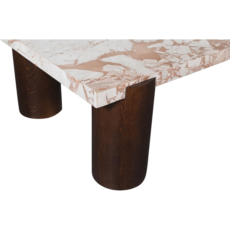 Meridian Furniture Campania Cream Marble Coffee Table