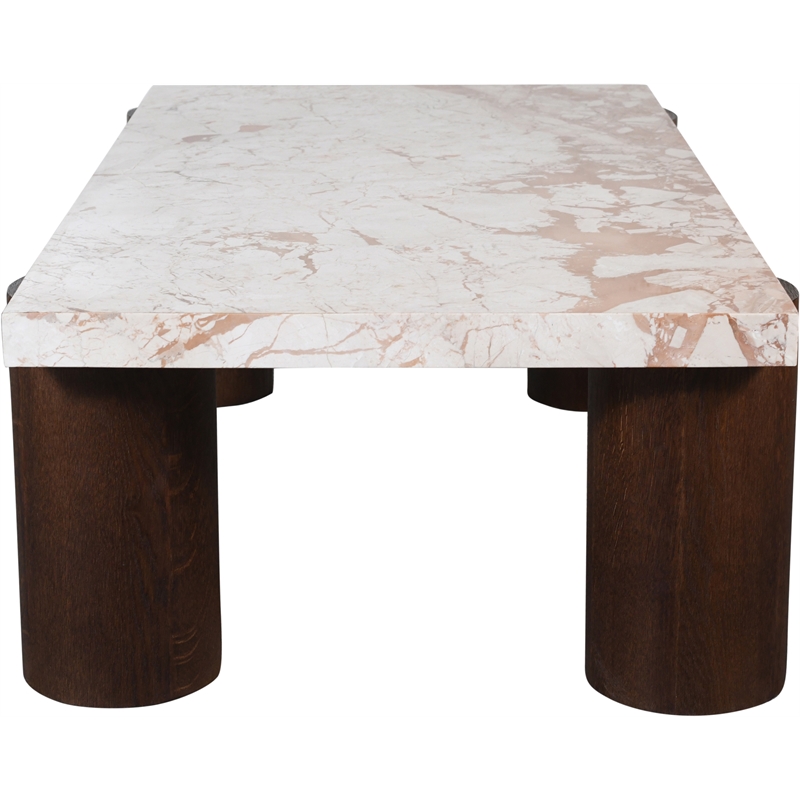 Meridian Furniture Campania Cream Marble Coffee Table