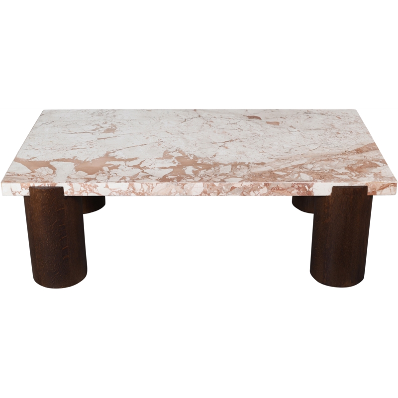 Meridian Furniture Campania Cream Marble Coffee Table