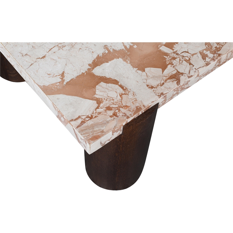 Meridian Furniture Campania Cream Marble Coffee Table