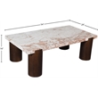 Meridian Furniture Campania Cream Marble Coffee Table