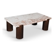 Meridian Furniture Campania Cream Marble Coffee Table