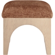 Meridian Furniture Lawson Cognac Chenille Fabric Ottoman