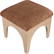 Meridian Furniture Lawson Cognac Chenille Fabric Ottoman