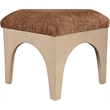 Meridian Furniture Lawson Cognac Chenille Fabric Ottoman