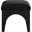 Meridian Furniture Lawson Black Chenille Fabric Ottoman