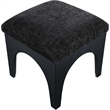 Meridian Furniture Lawson Black Chenille Fabric Ottoman