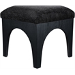 Meridian Furniture Lawson Black Chenille Fabric Ottoman