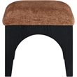 Meridian Furniture Lawson Cognac Chenille Fabric Ottoman