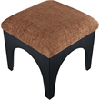 Meridian Furniture Lawson Cognac Chenille Fabric Ottoman