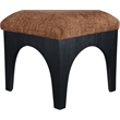 Meridian Furniture Lawson Cognac Chenille Fabric Ottoman
