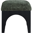Meridian Furniture Lawson Green Chenille Fabric Ottoman