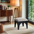 Meridian Furniture Lawson Grey Chenille Fabric Ottoman