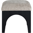 Meridian Furniture Lawson Grey Chenille Fabric Ottoman