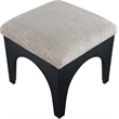 Meridian Furniture Lawson Grey Chenille Fabric Ottoman