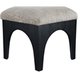 Meridian Furniture Lawson Grey Chenille Fabric Ottoman