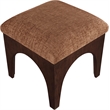 Meridian Furniture Lawson Cognac Chenille Fabric Ottoman