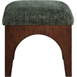 Meridian Furniture Lawson Green Chenille Fabric Ottoman
