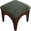 Meridian Furniture Lawson Green Chenille Fabric Ottoman