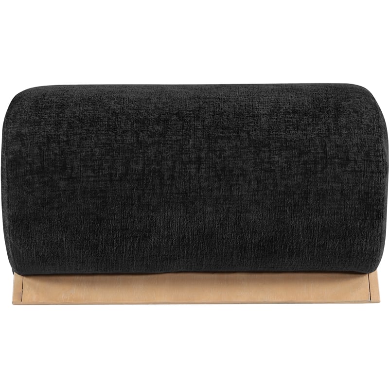Meridian Furniture Akira Black Upholstered Ottoman