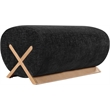Meridian Furniture Akira Black Upholstered Ottoman