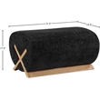 Meridian Furniture Akira Black Upholstered Ottoman