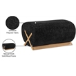 Meridian Furniture Akira Black Upholstered Ottoman