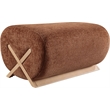 Meridian Furniture Akira Cognac Upholstered Ottoman