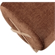 Meridian Furniture Akira Cognac Upholstered Ottoman