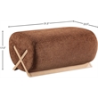 Meridian Furniture Akira Cognac Upholstered Ottoman