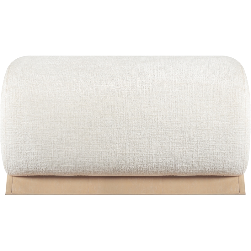 Meridian Furniture Akira Cream Upholstered Ottoman