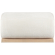 Meridian Furniture Akira Cream Upholstered Ottoman