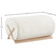 Meridian Furniture Akira Cream Upholstered Ottoman