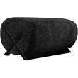 Meridian Furniture Akira Black Upholstered Ottoman